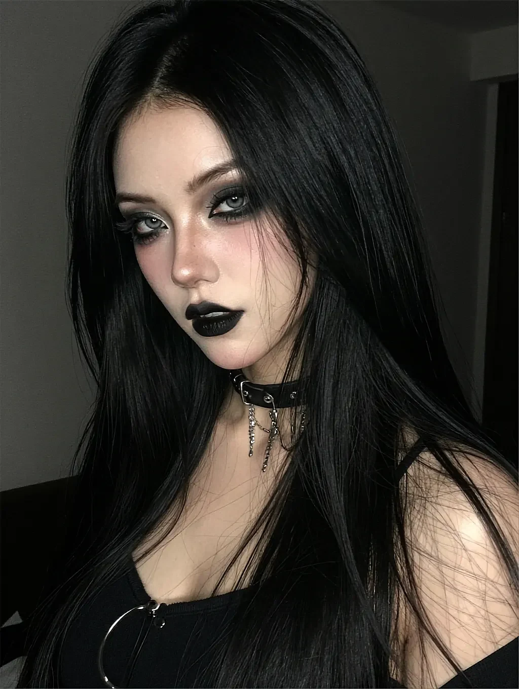 Fictional AI character leaning on a balcony rail after dark